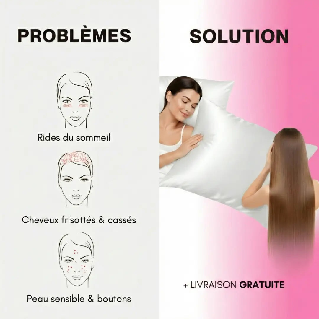 TAIE D’OREILLER PURE SOIE DE MÛRIER 100%