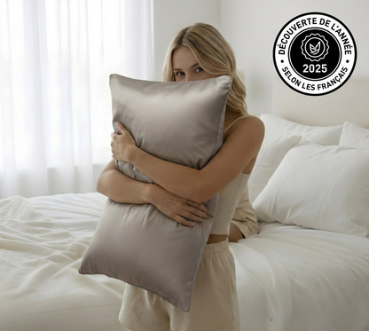 TAIE D’OREILLER PURE SOIE DE MÛRIER 100%
